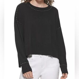 DKNY Black Studded Sweatshirt